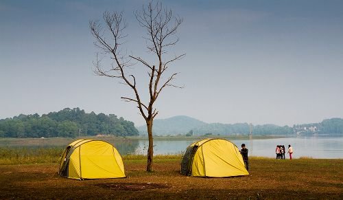 Two family camping sites near Hanoi